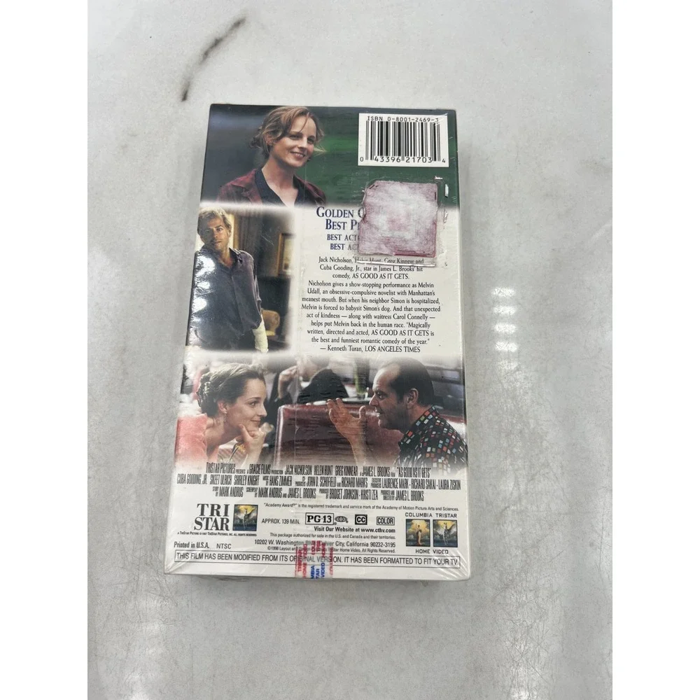 Vintage As Good As It Gets VHS New Sealed 1997 Comedy Jack Nicholson Helen Hunt